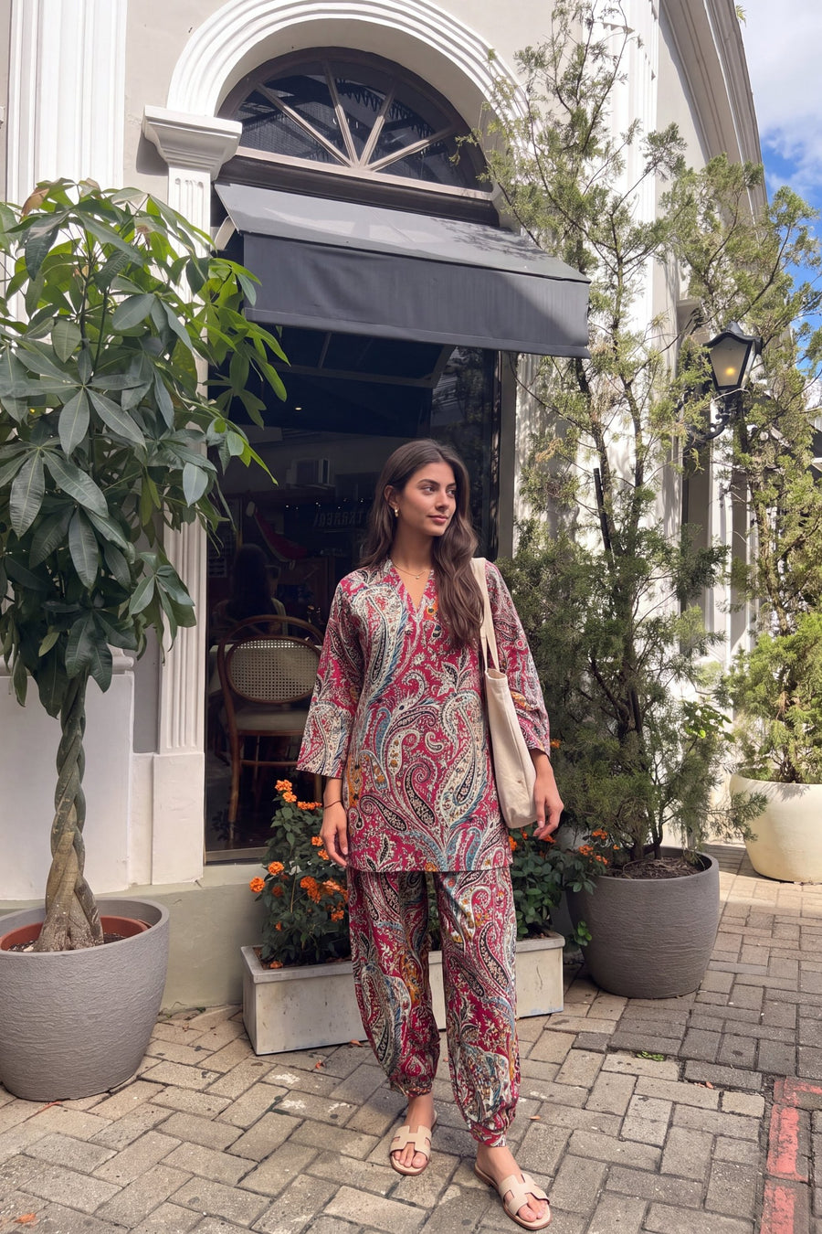 Camellia Paisley Cotton Farshi Salwar Set — image 11