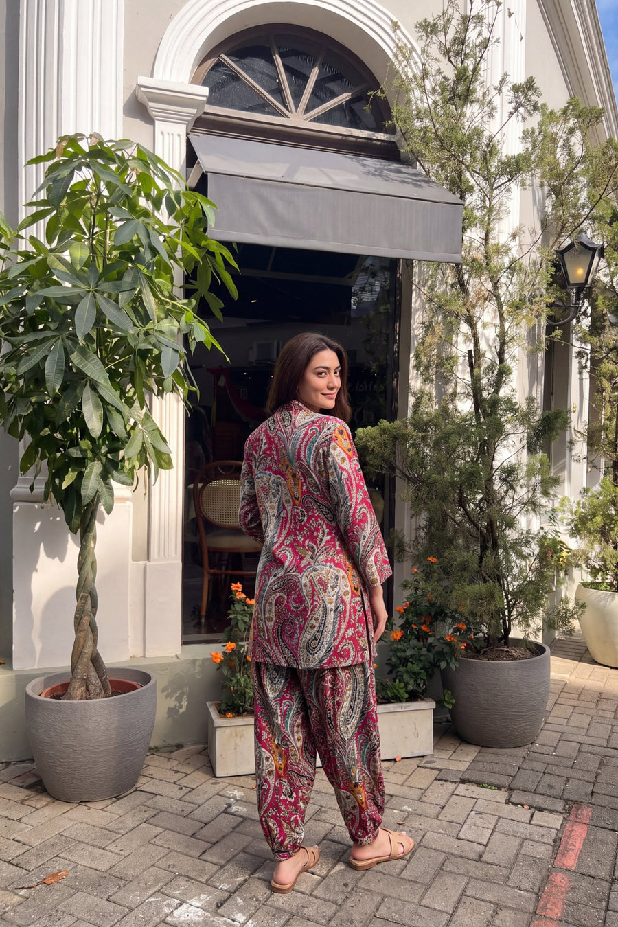 Camellia Paisley Cotton Farshi Salwar Set — image 13