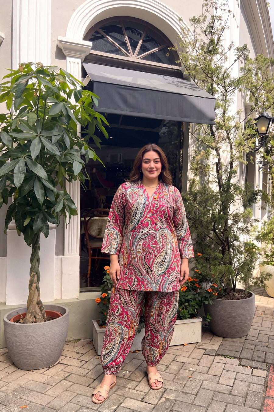 Camellia Paisley Cotton Farshi Salwar Set — image 2