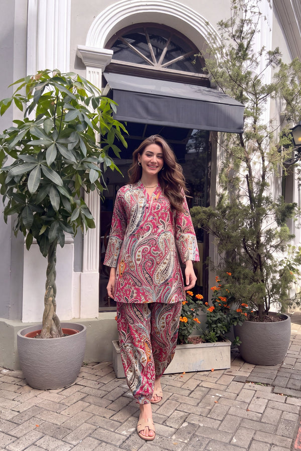 Camellia Paisley Cotton Farshi Salwar Set