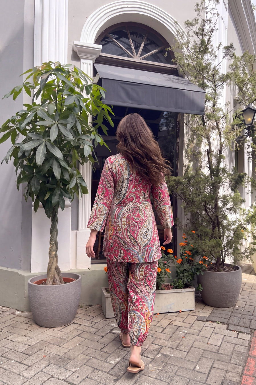 Camellia Paisley Cotton Farshi Salwar Set — image 20