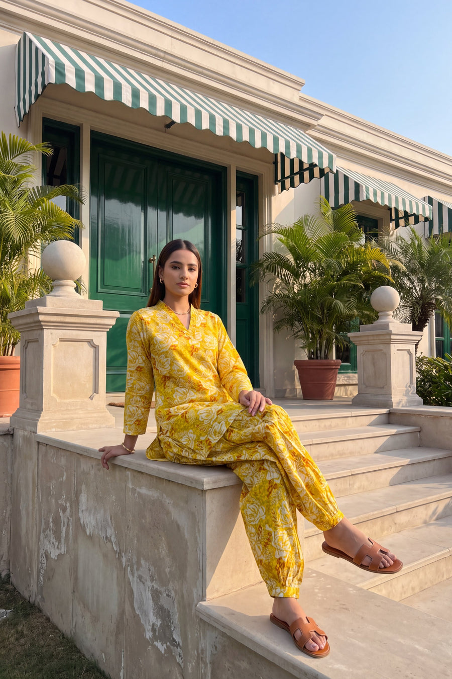 Sunbeam Blossom Cotton Farshi Salwar Set — image 5
