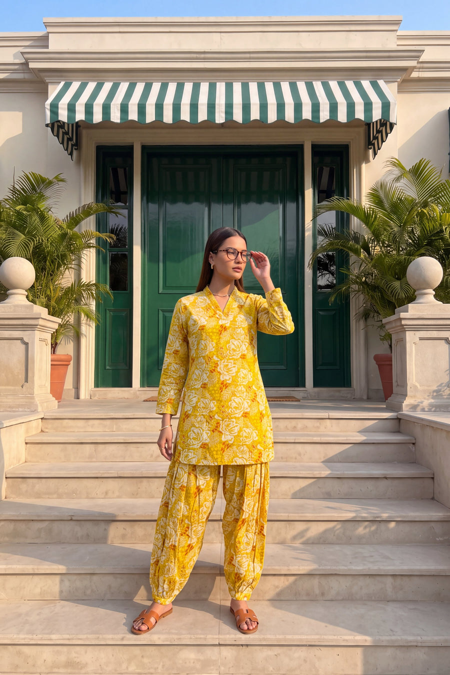Sunbeam Blossom Cotton Farshi Salwar Set — image 7