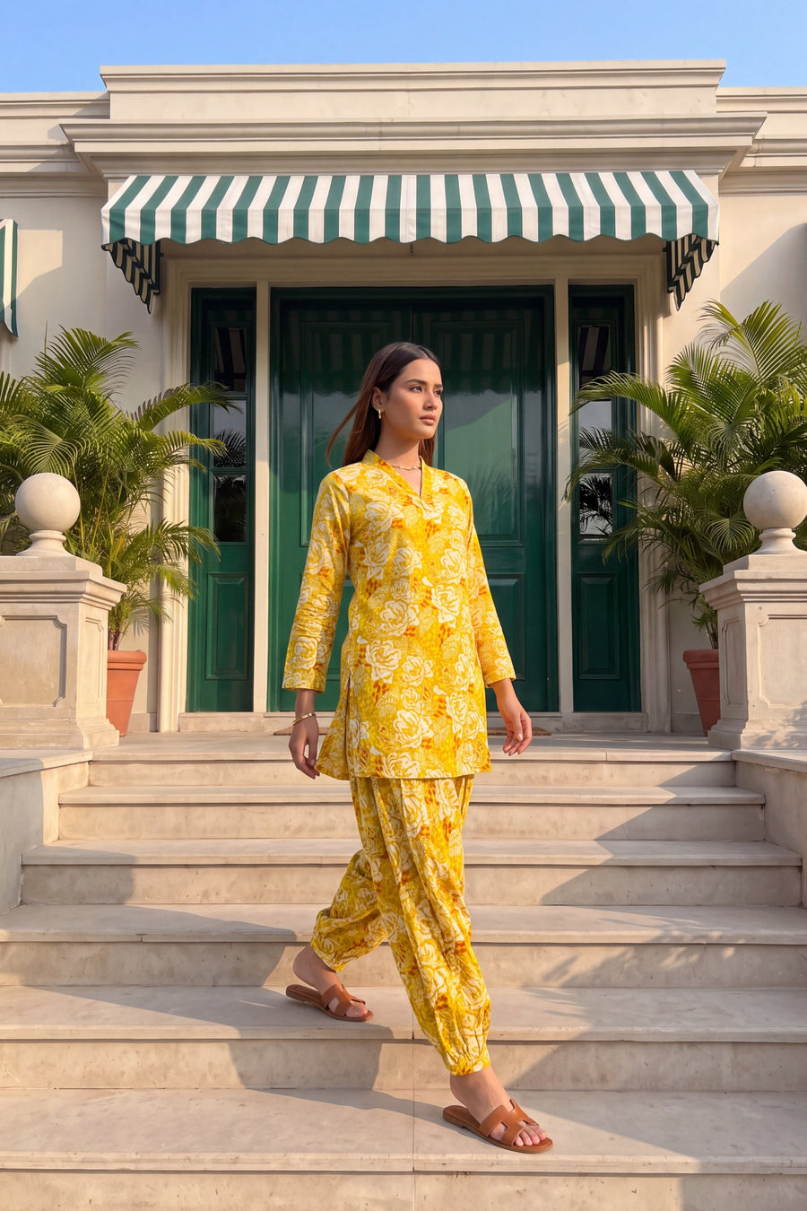 Sunbeam Blossom Cotton Farshi Salwar Set — image 8