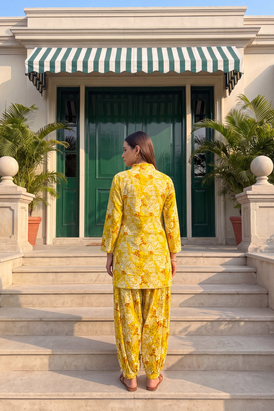 Sunbeam Blossom Cotton Farshi Salwar Set — image 9
