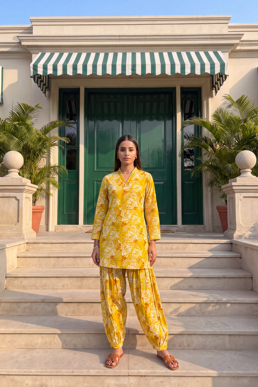 Sunbeam Blossom Cotton Farshi Salwar Set — image 2