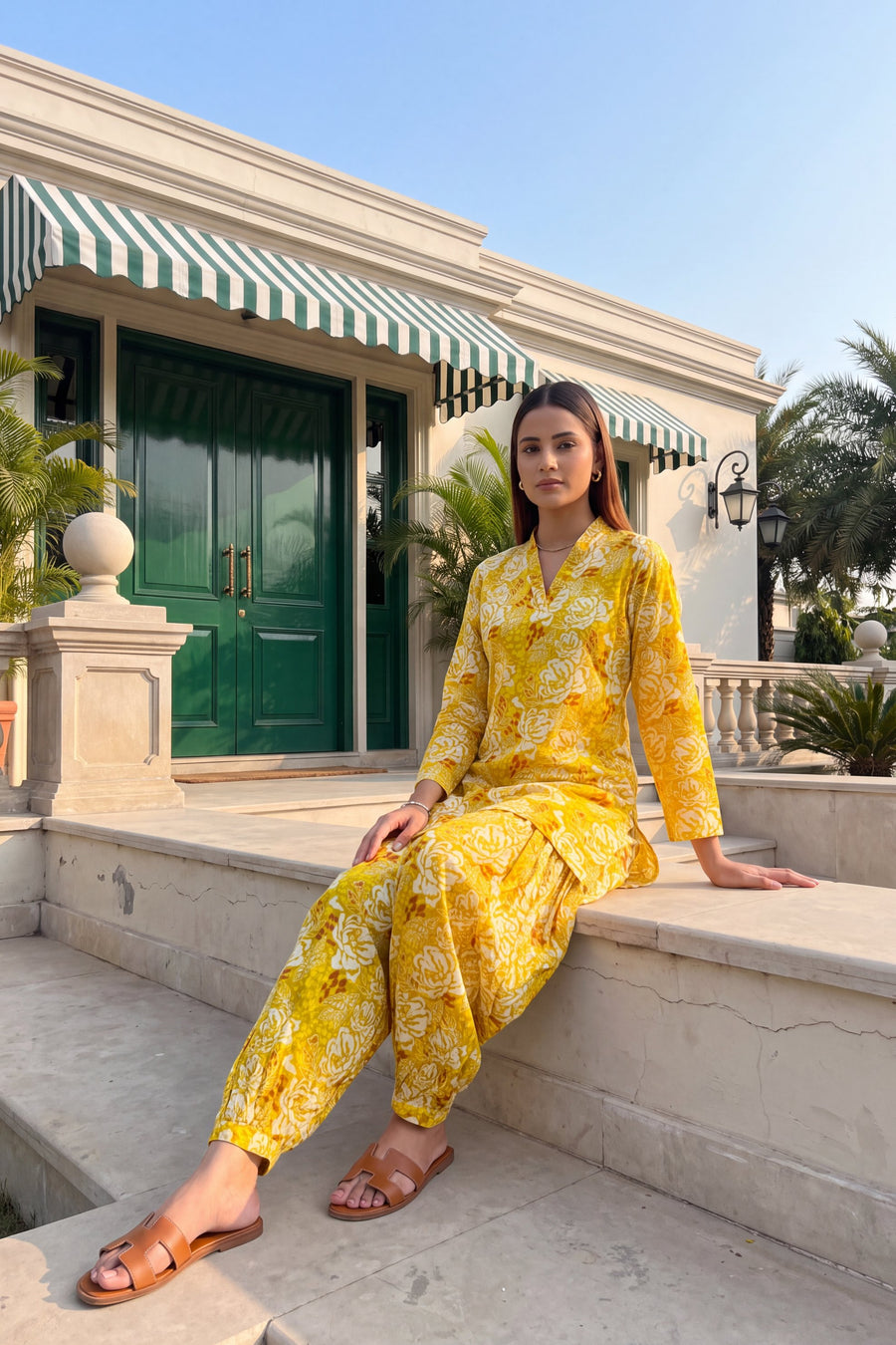 Sunbeam Blossom Cotton Farshi Salwar Set — image 12