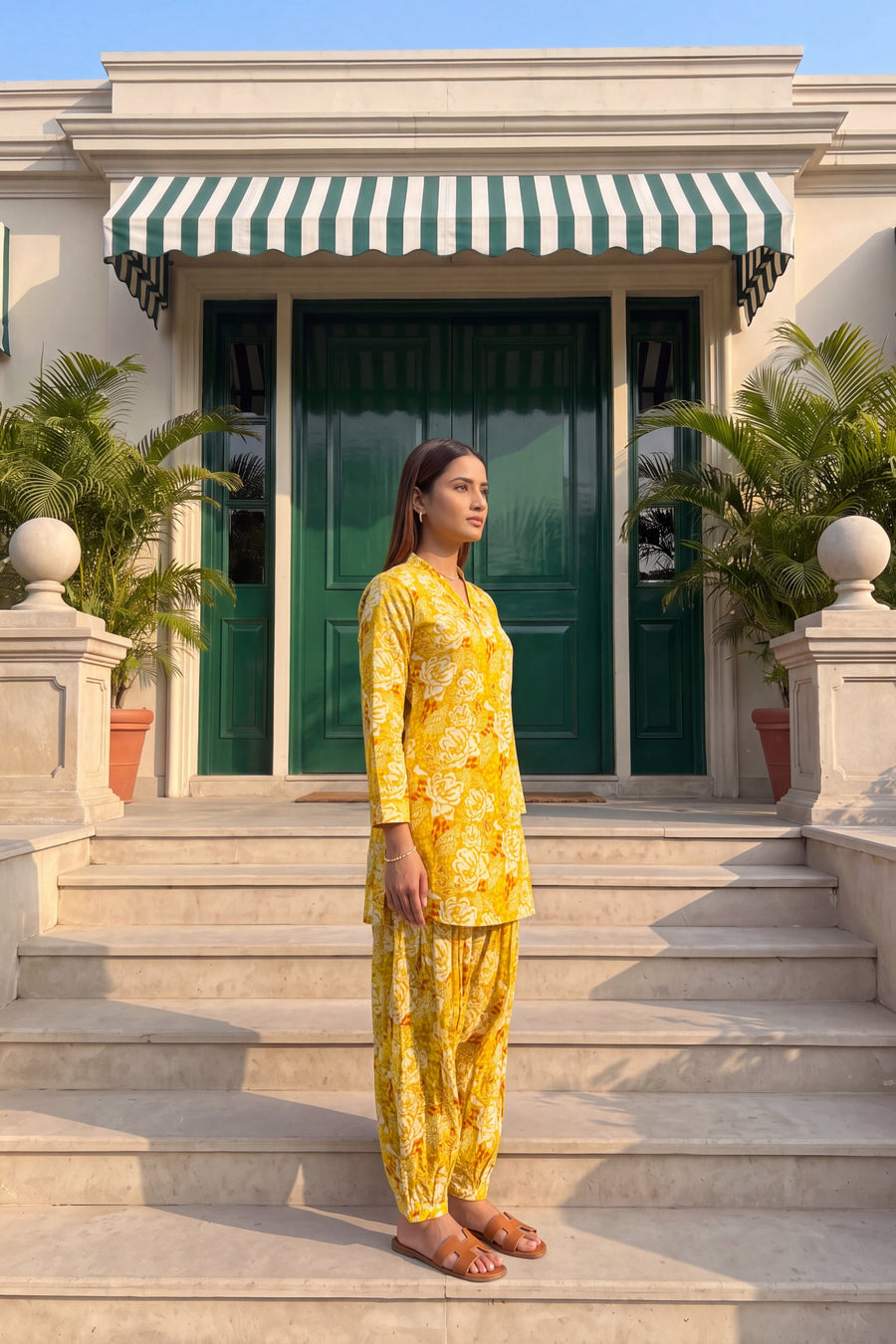 Sunbeam Blossom Cotton Farshi Salwar Set — image 13