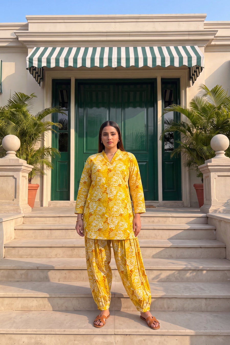Sunbeam Blossom Cotton Farshi Salwar Set — image 3