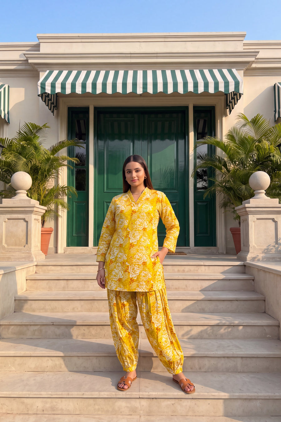 Sunbeam Blossom Cotton Farshi Salwar Set — image 15