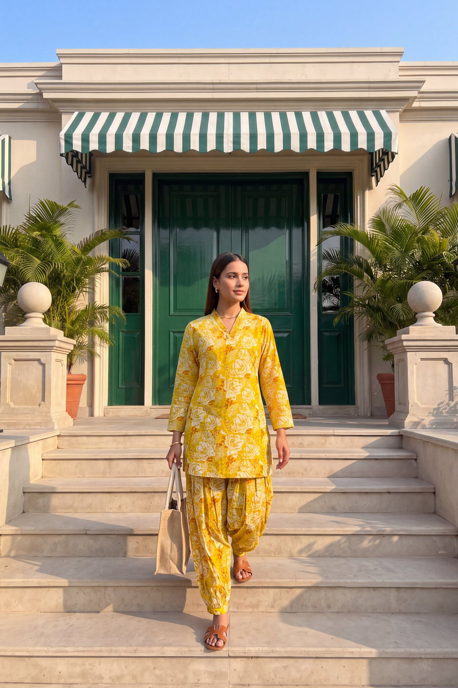 Sunbeam Blossom Cotton Farshi Salwar Set — image 16