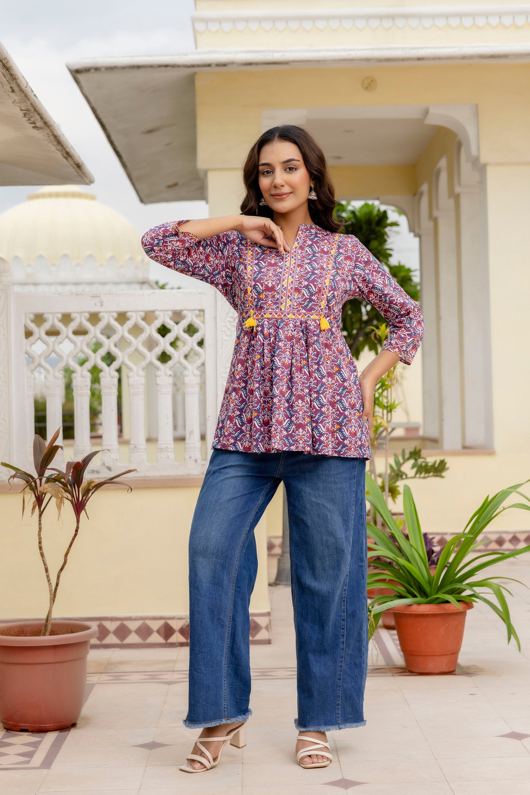 Lavendula Purple Cotton Top Me & My