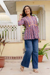 Lavendula Purple Cotton Top Me & My