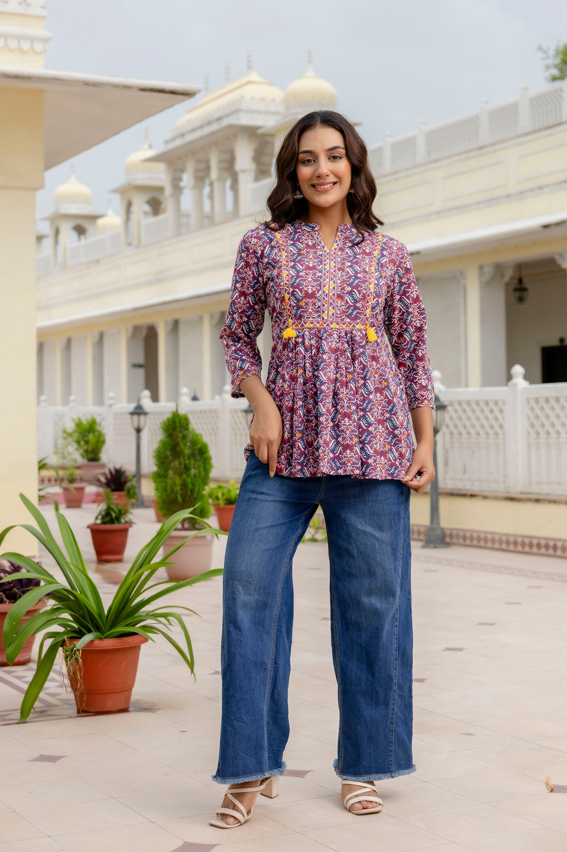 Lavendula Purple Cotton Top Me & My