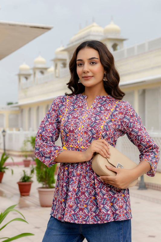 Lavendula Purple Cotton Top - Me&My