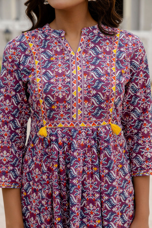 Lavendula Purple Cotton Top
