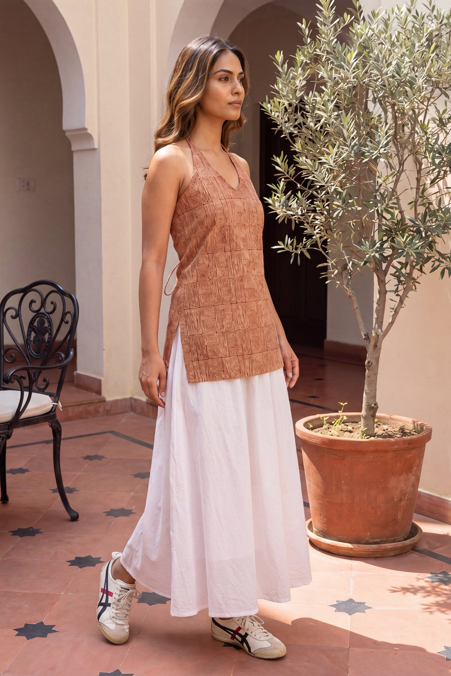 Mulberry Velvet Halter Cotton Top — image 5