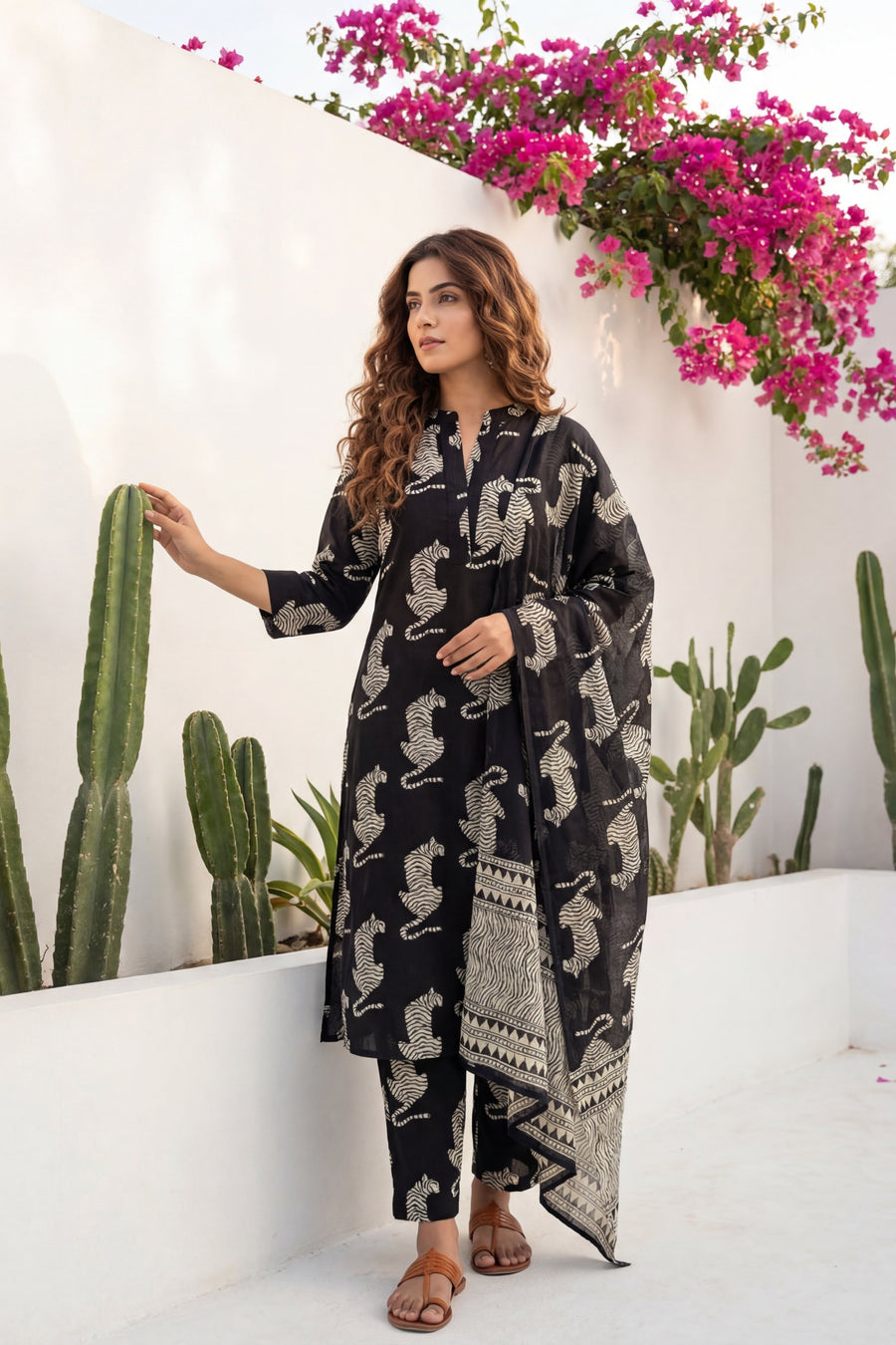 Phantom Wild Crest Tiger Cotton Dupatta Set — image 10