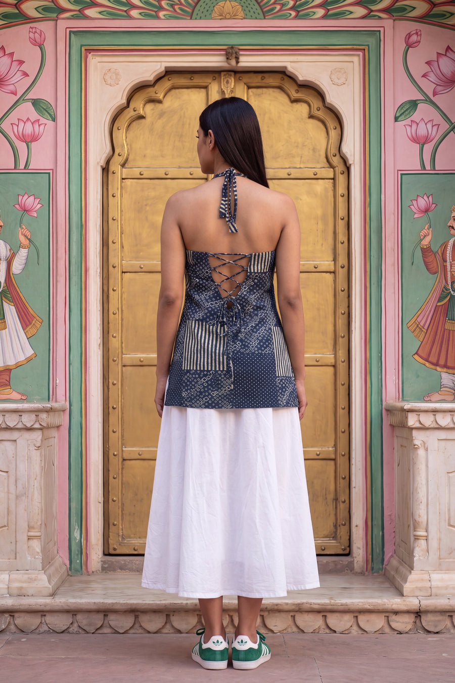 Cornflower Blue Halter Cotton Top — image 8