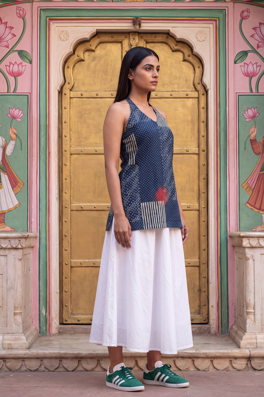 Cornflower Blue Halter Cotton Top — image 10