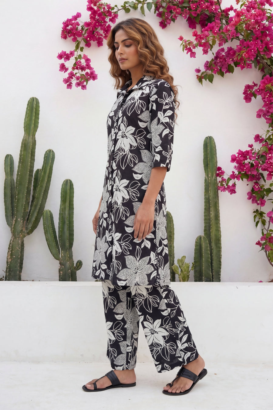 Noir Garden Bold Floral Cotton Co-ord Set — image 9