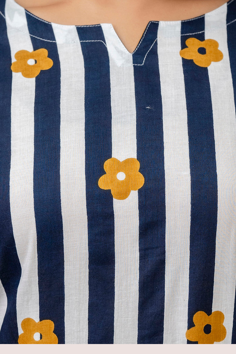 Ocean Stripes Blue Cotton Co-ord Set — image 8