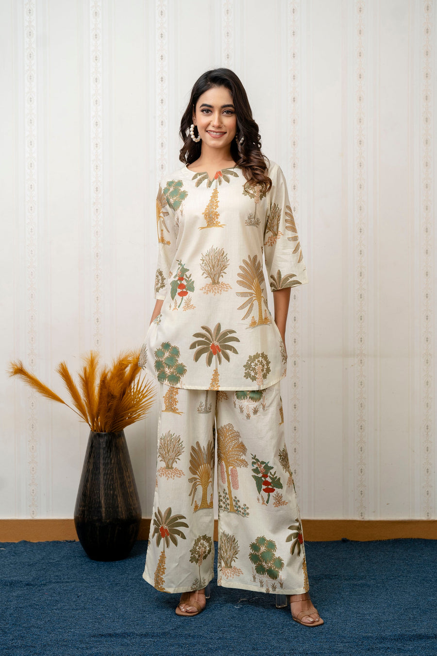 Garden Breeze White Botanical Cotton Co-ord Set — image 5
