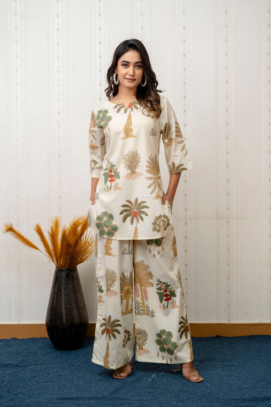 Garden Breeze White Botanical Cotton Co-ord Set — image 8
