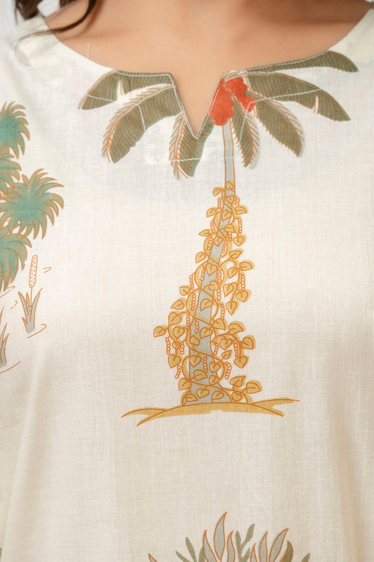 Garden Breeze White Botanical Cotton Co-ord Set — image 10