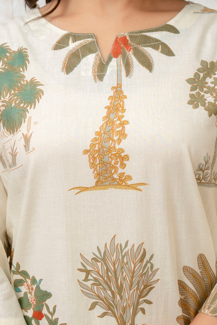Garden Breeze White Botanical Cotton Co-ord Set — image 6