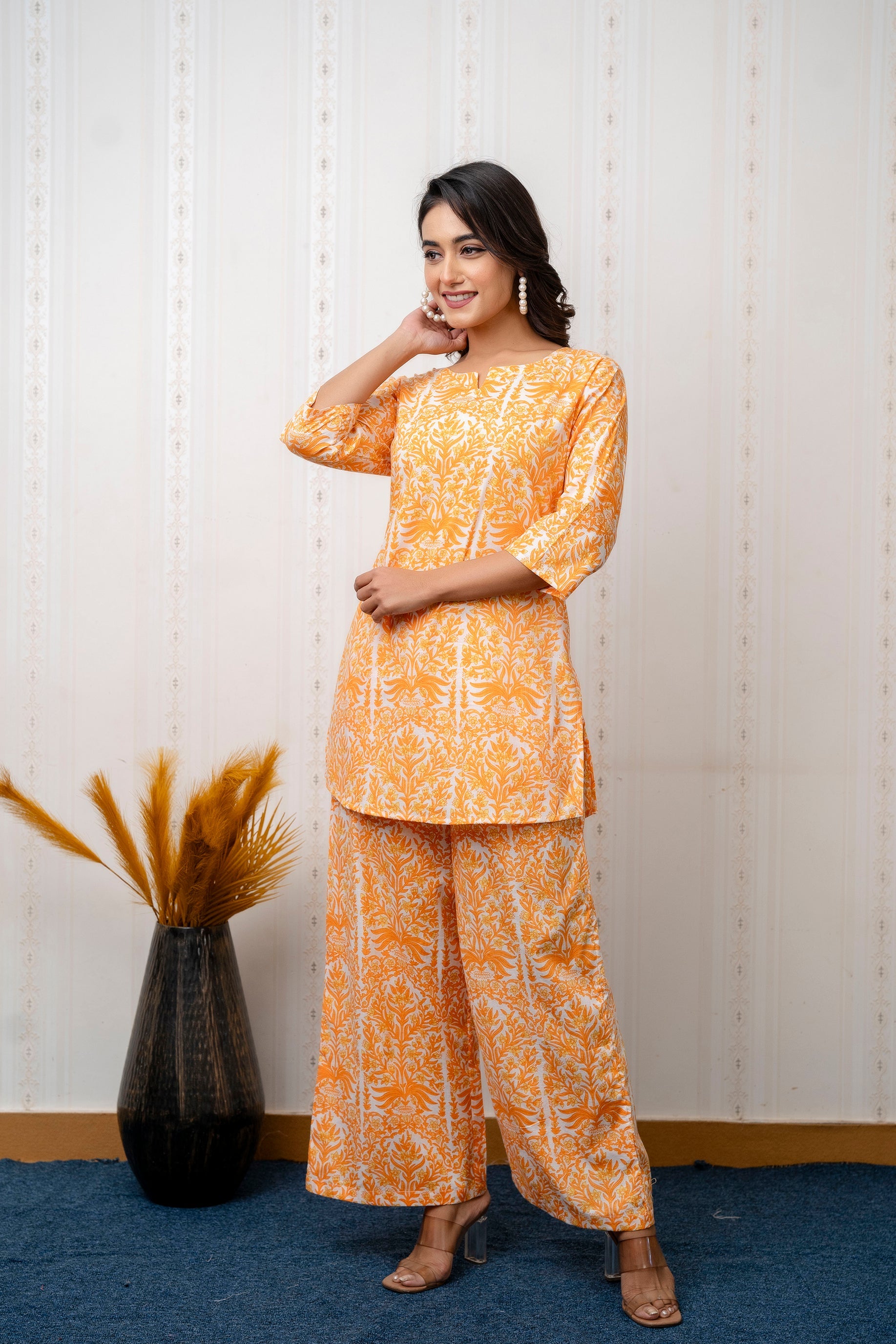 Citrus Grove Orange Botanical Cotton Co-ord Set from Me & My