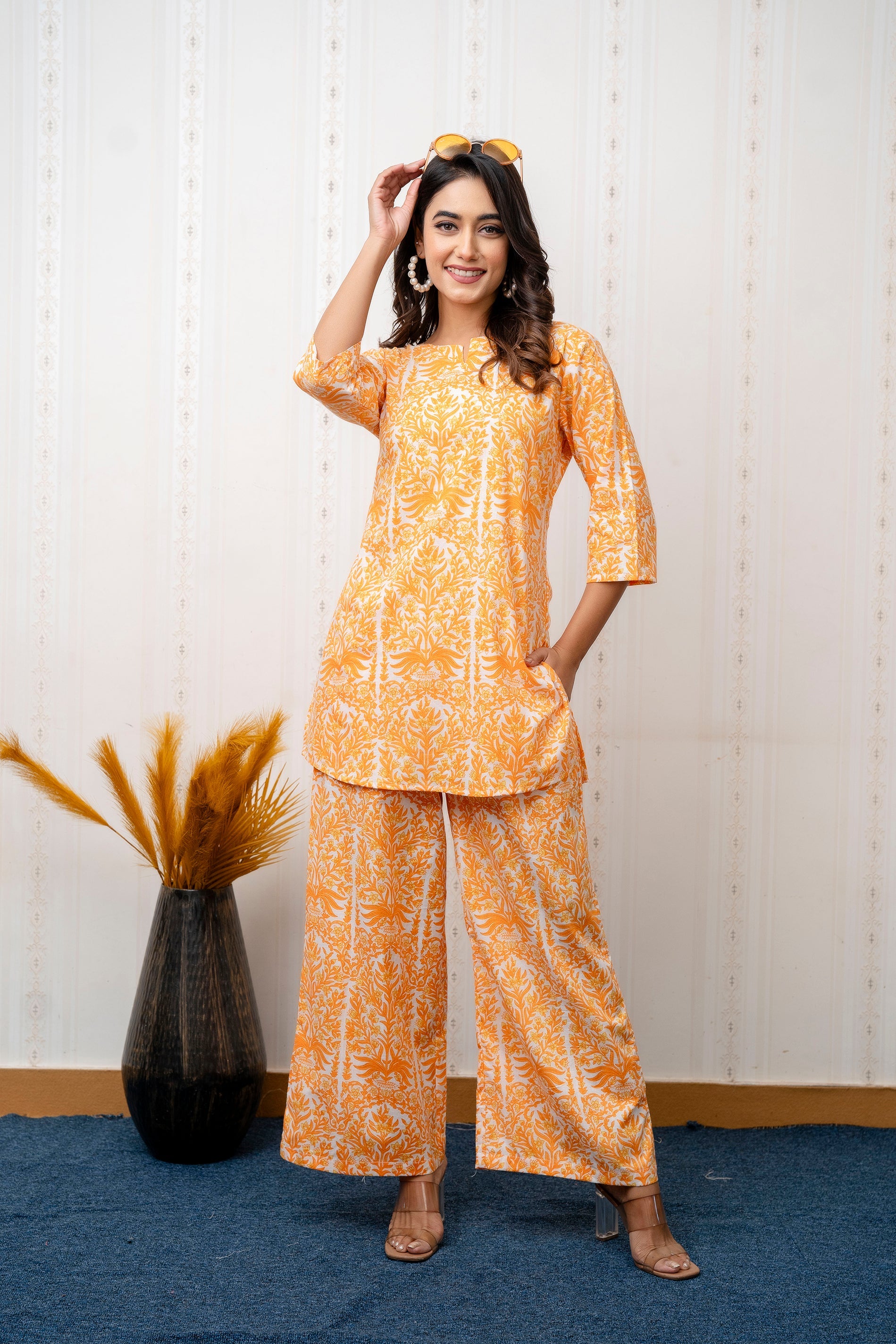 Citrus Grove Orange Botanical Cotton Co-ord Set from Me & My