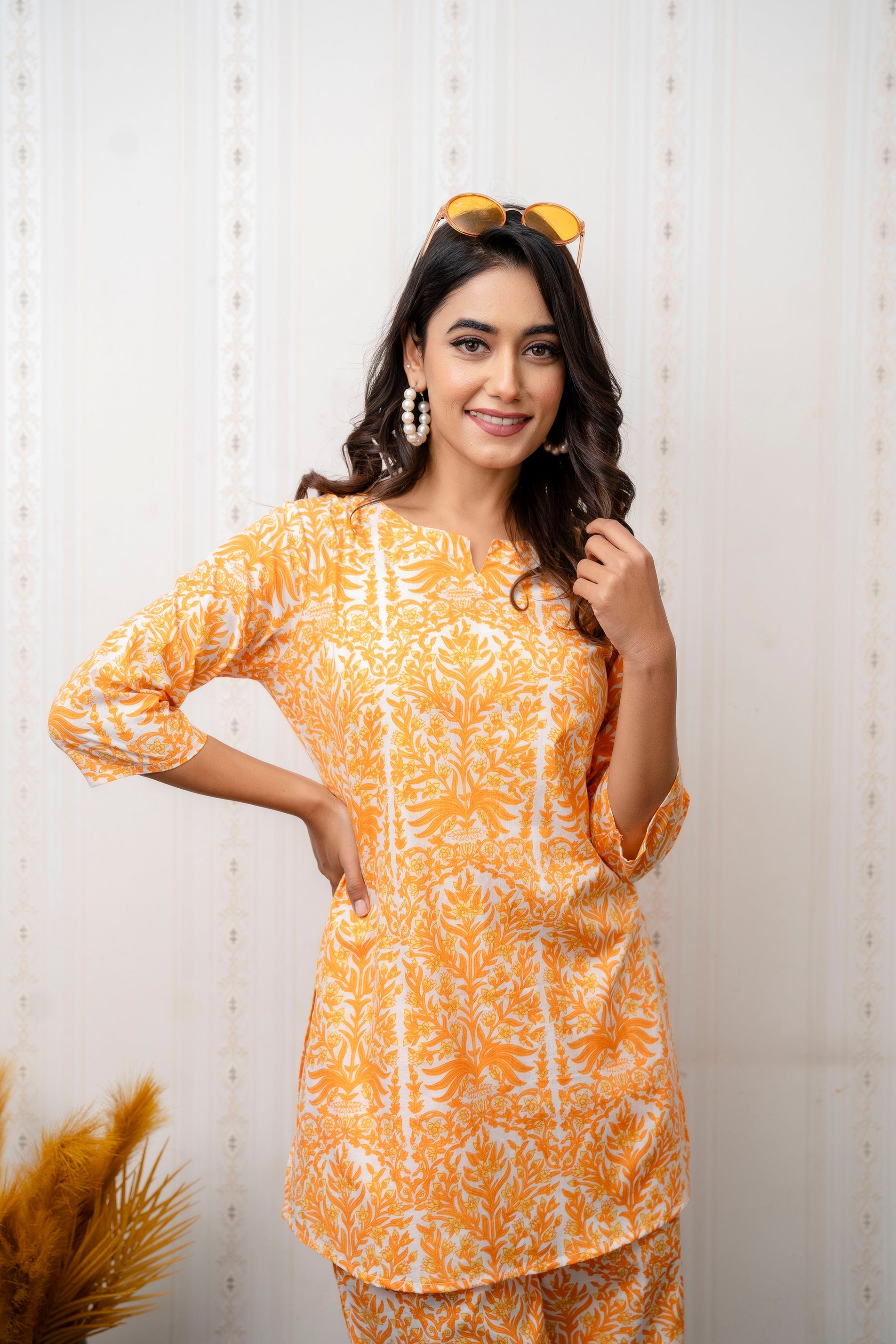 Citrus Grove Orange Botanical Cotton Co-ord Set from Me & My