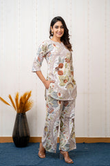 Lush Essence White Cotton Botanical Co-ord Set - Me&My