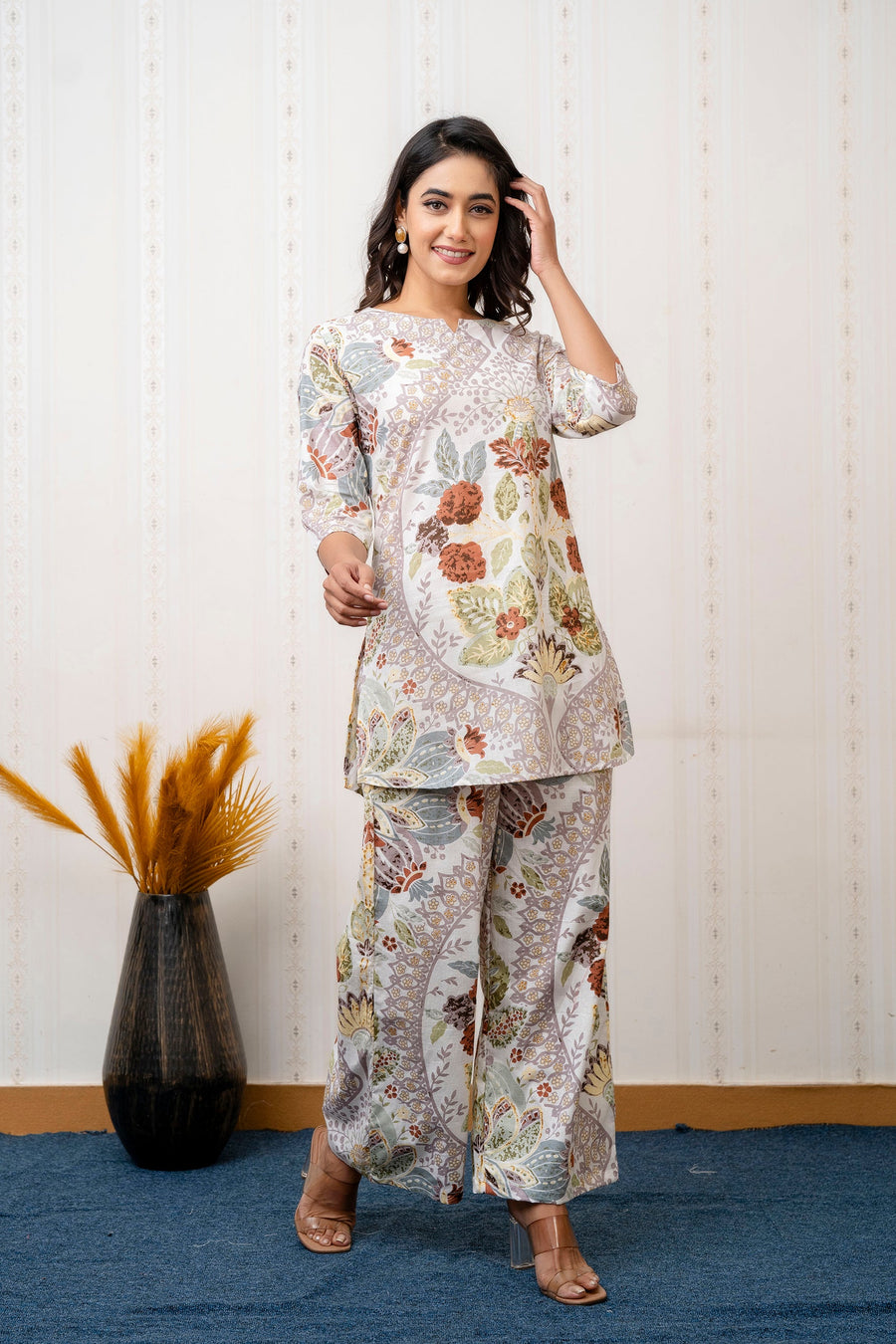 Lush Essence White Cotton Botanical Co-ord Set — image 3
