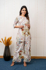 Lush Essence White Cotton Botanical Co-ord Set - Me&My