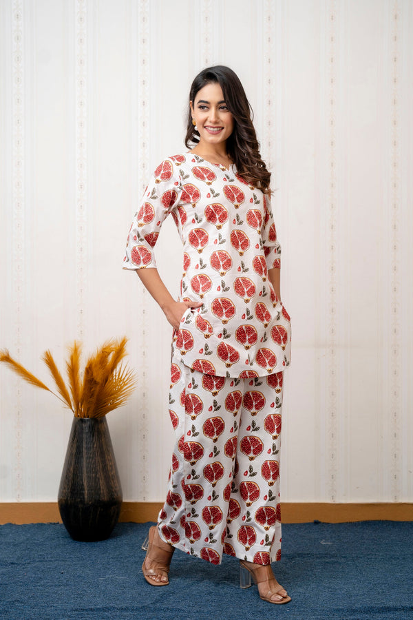 Ruby Grove Pomegranate Cotton Co-ord Set