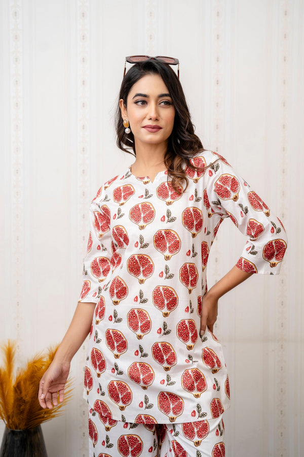 Ruby Grove Pomegranate Cotton Co-ord Set