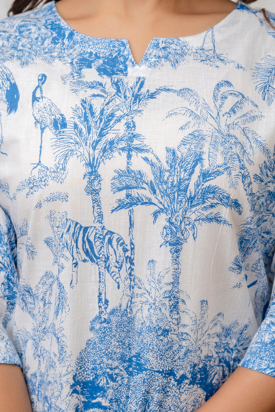 Azure Bloom Botanical Cotton Co-ord Set — image 8