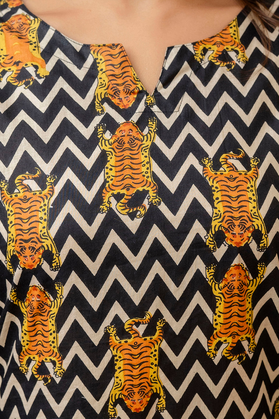Monochrome Motion Zig-Zag Cotton Co-ord Set — image 9