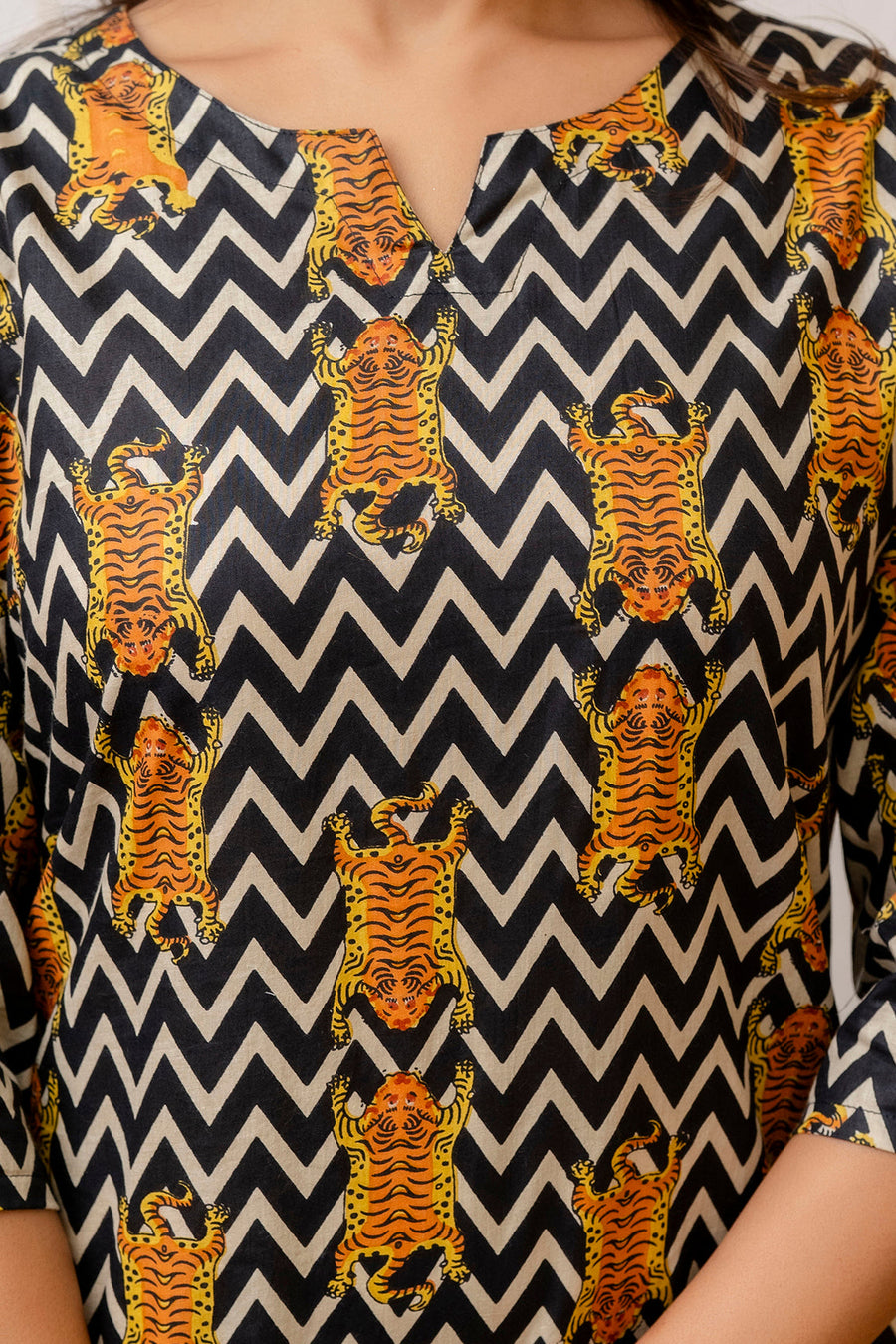 Monochrome Motion Zig-Zag Cotton Co-ord Set — image 5
