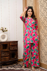 Rosy Garden Botanical Cotton Co-ord Set - Me&My