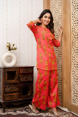 Pink Chevron Charm Cotton Co-ord Set - Me&My