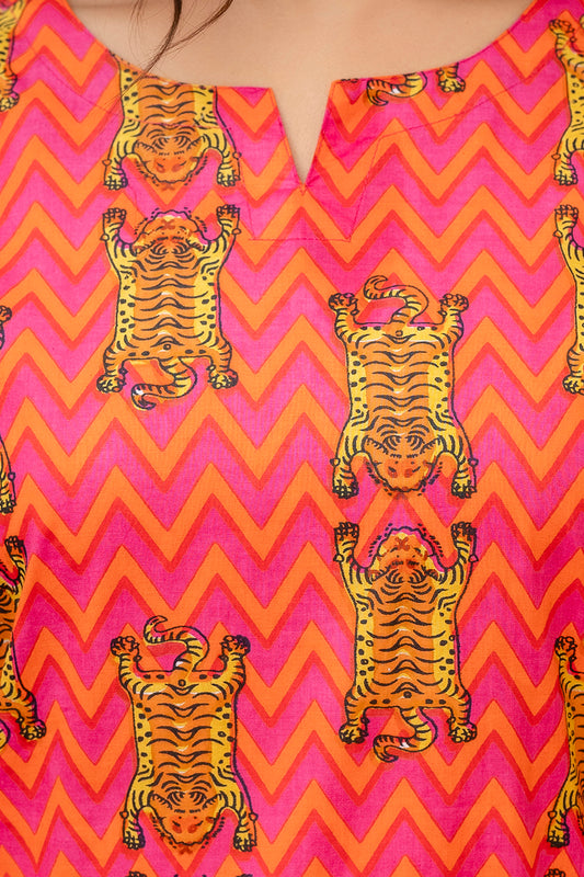 Pink Chevron Charm Cotton Co-ord Set - Me&My