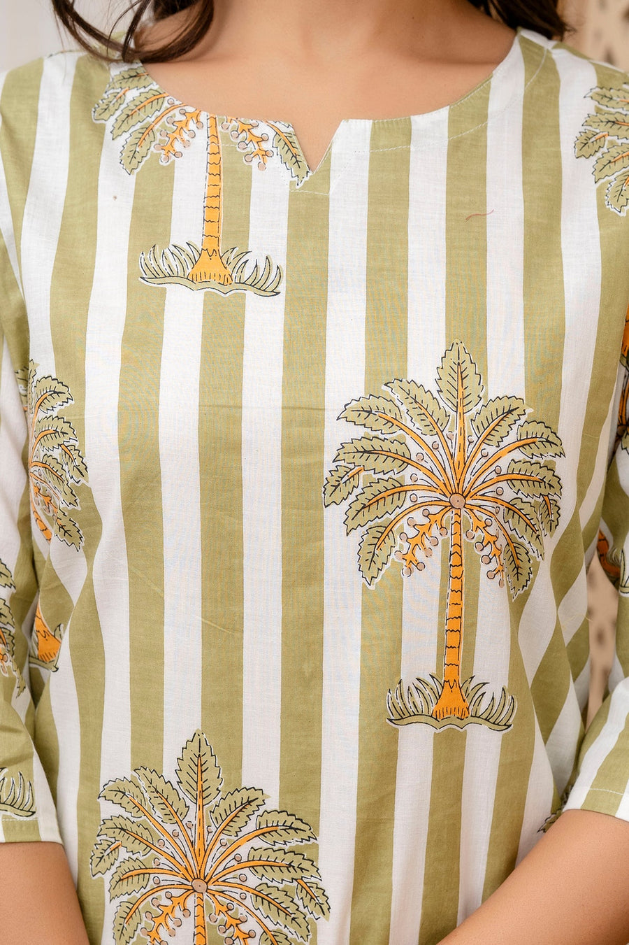 White Grove Stripe Cotton Co-ord Set — image 4