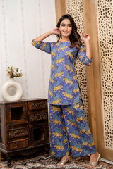 Violet Safari Cotton Co-ord Set - Me&My