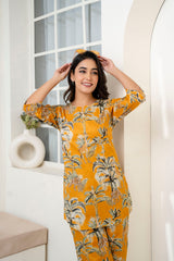 Golden Bloom Cotton Botanical Co-ord Set from Me & My