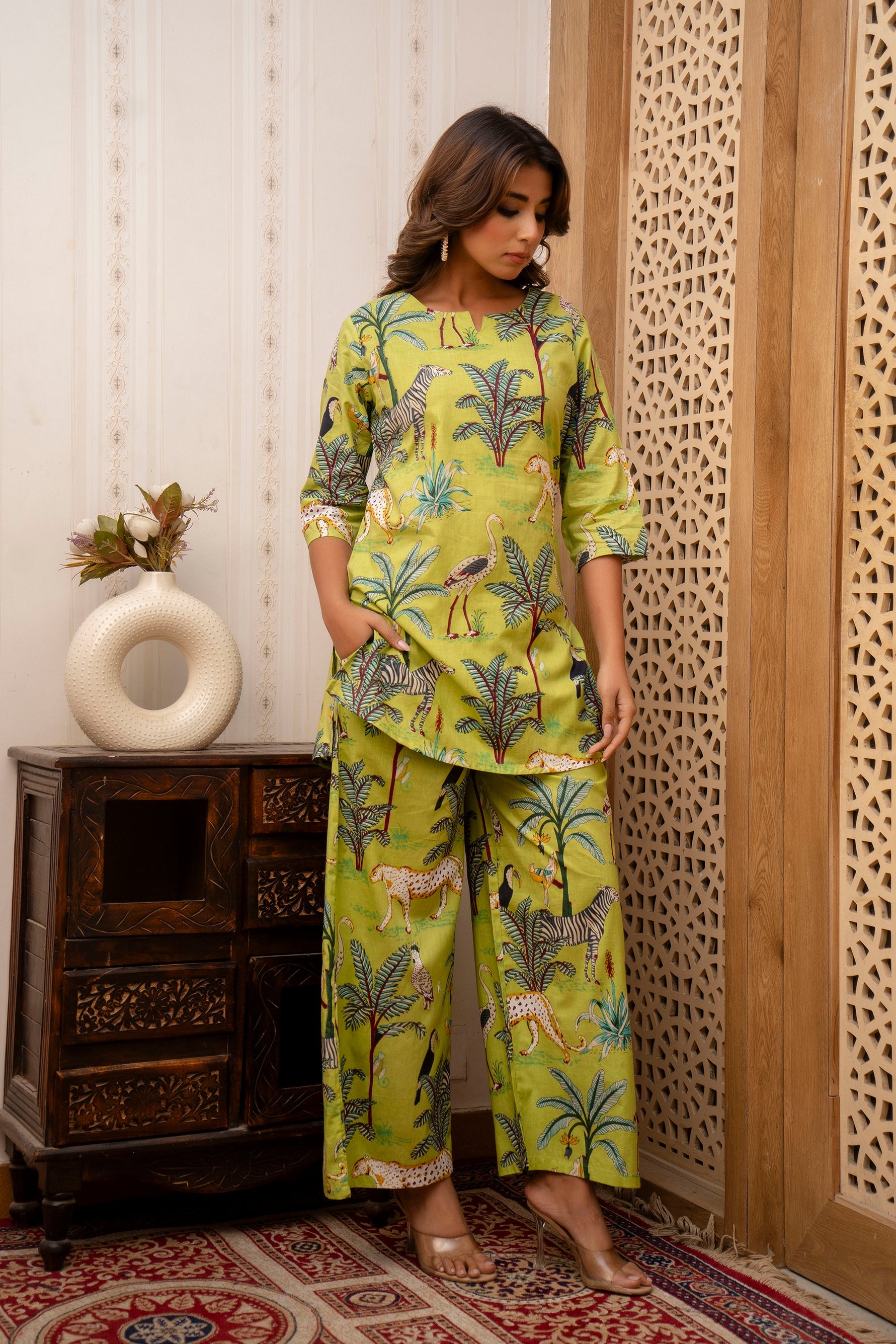 Emerald Whispers Cotton Co-ord Set from Me & My