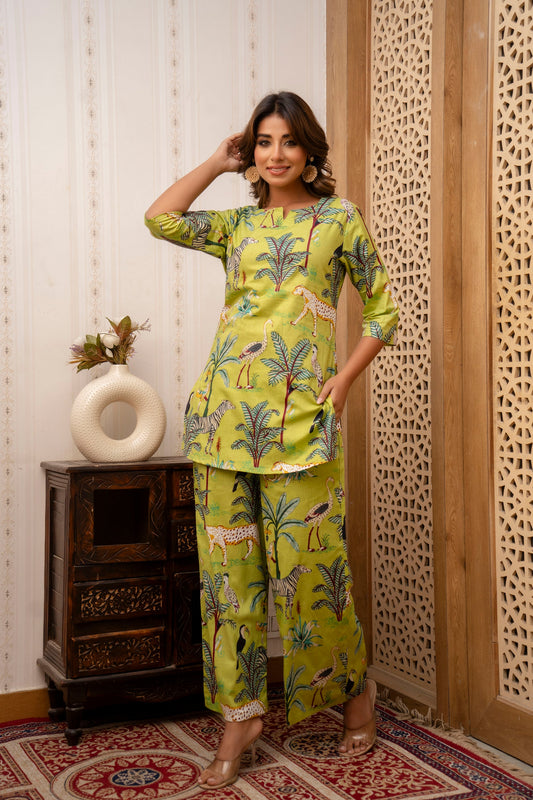 Emerald Whispers Cotton Co-ord Set - Me&My