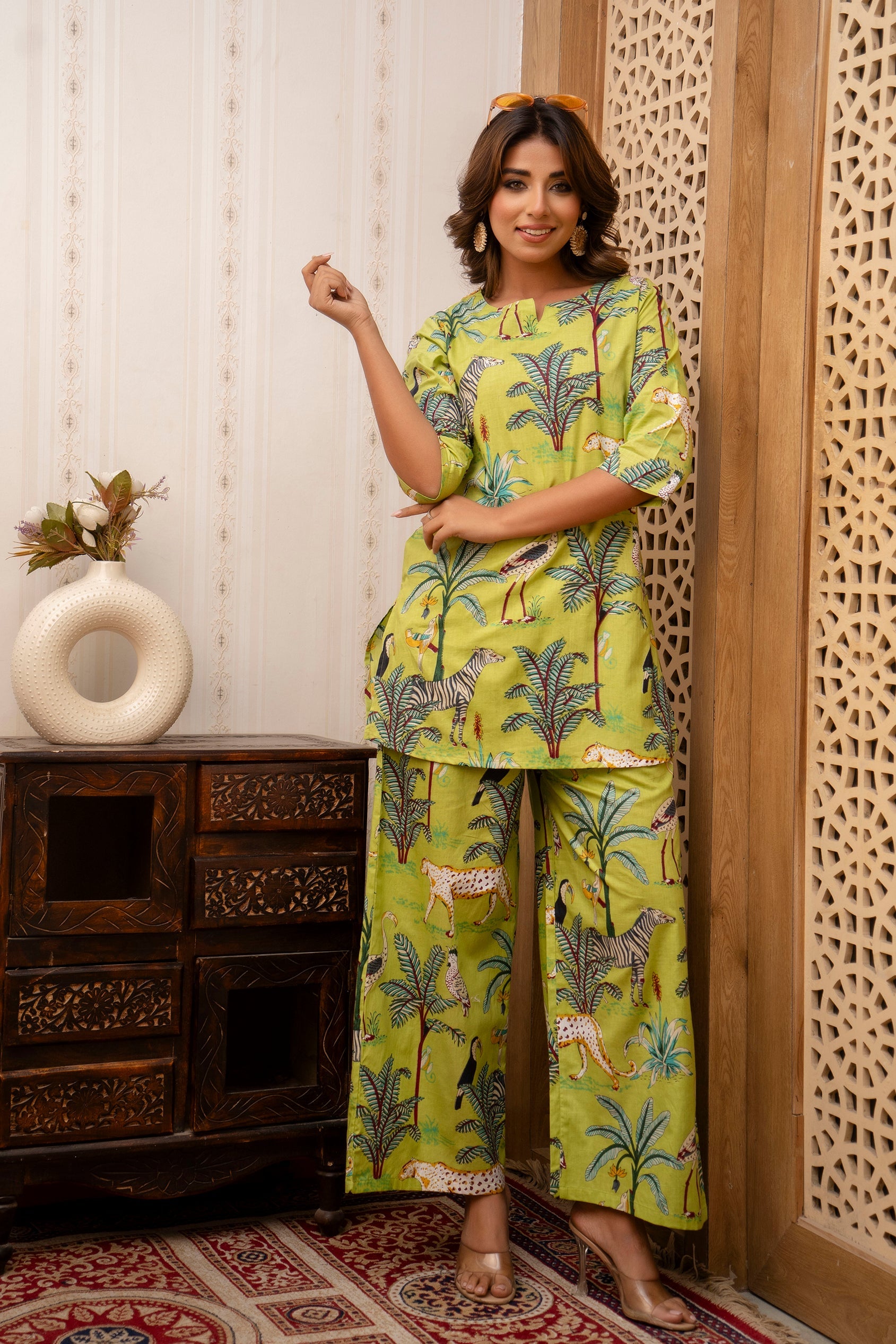 Emerald Whispers Cotton Co-ord Set from Me & My
